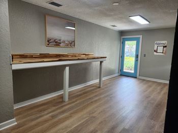 Empty room with a table